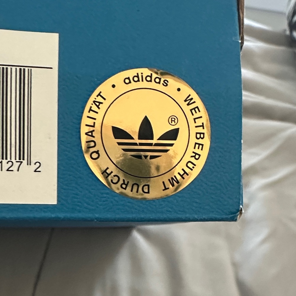adidas Samba Women Sneakers Black White with Blue Lining - Picture 9 of 9